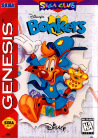 Bonkers PAL Sega Mega Drive PAL box art